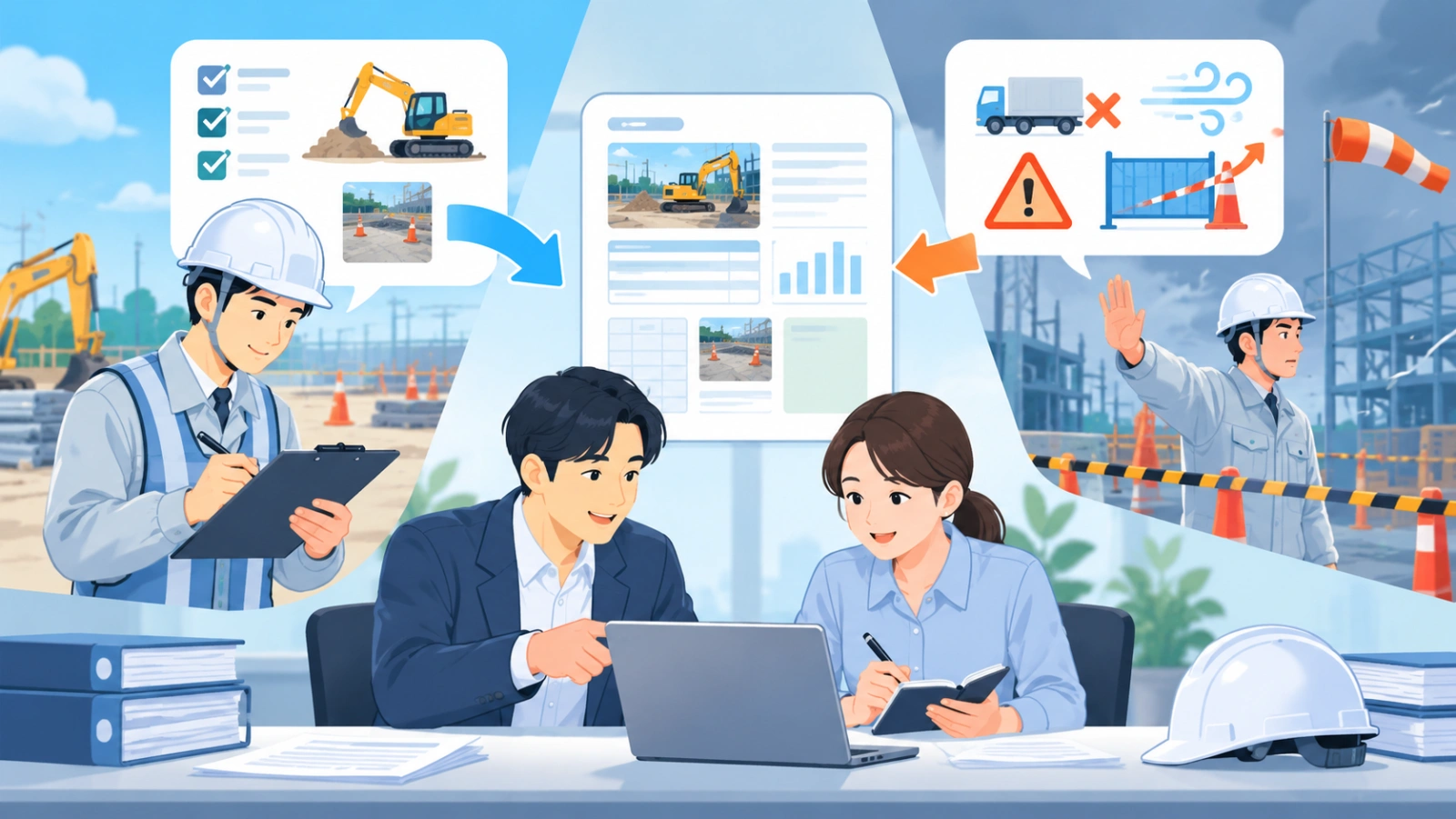 2つの検証ケースを表す図解イラスト