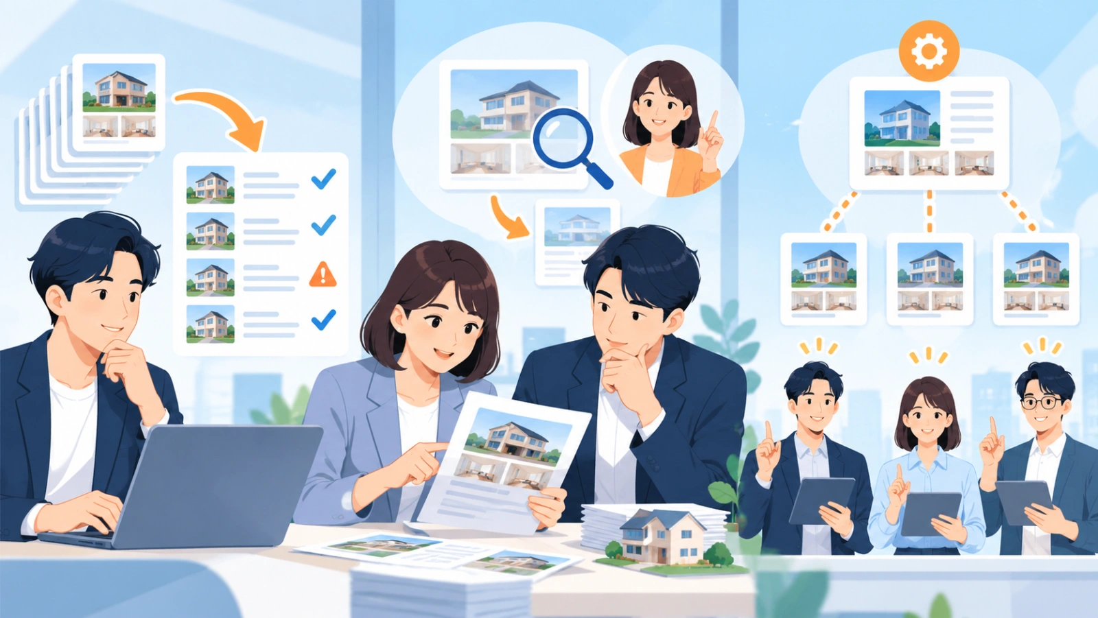 よくある質問を表す図解イラスト
