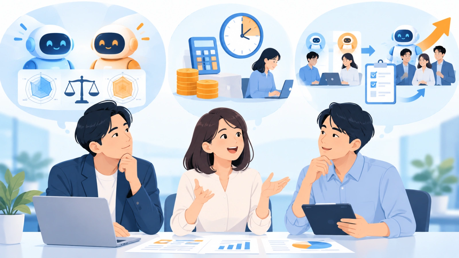 よくある質問を表す図解イラスト