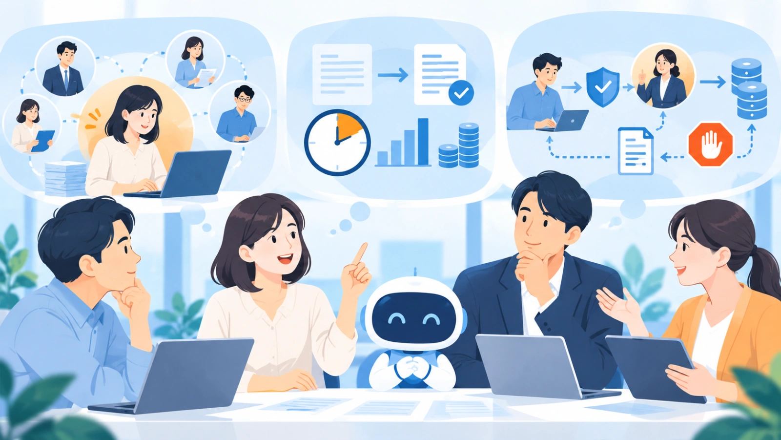 よくある質問を表す図解イラスト