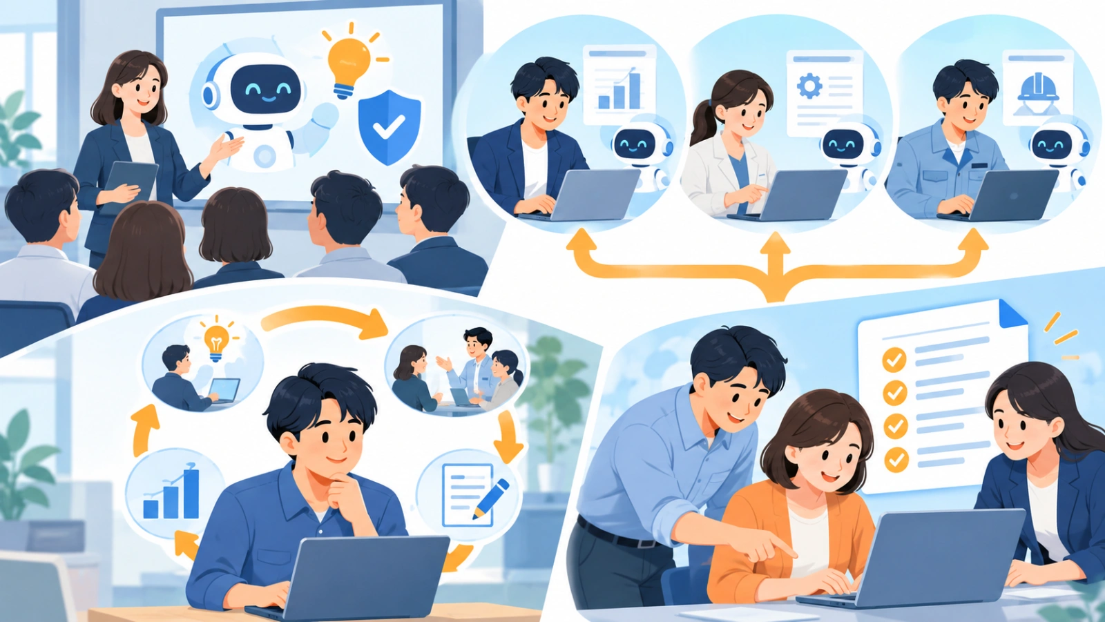 よくある質問を表す図解イラスト