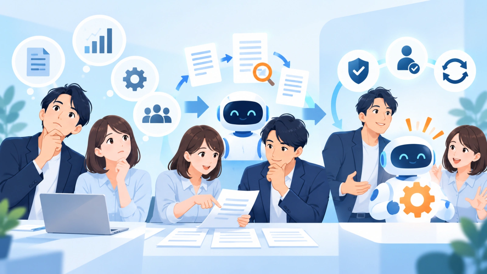 よくある質問を表す図解イラスト