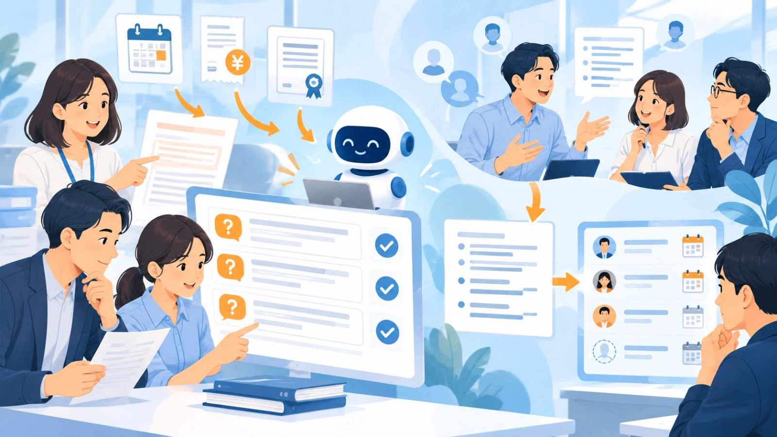 バックオフィスで検証する2つのケースを表す図解イラスト