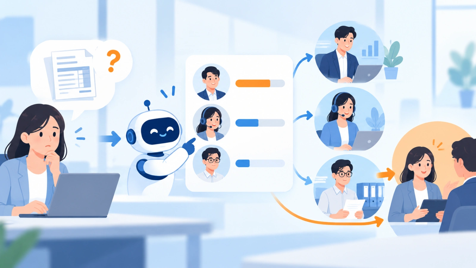 choiceを使う例を表す図解イラスト