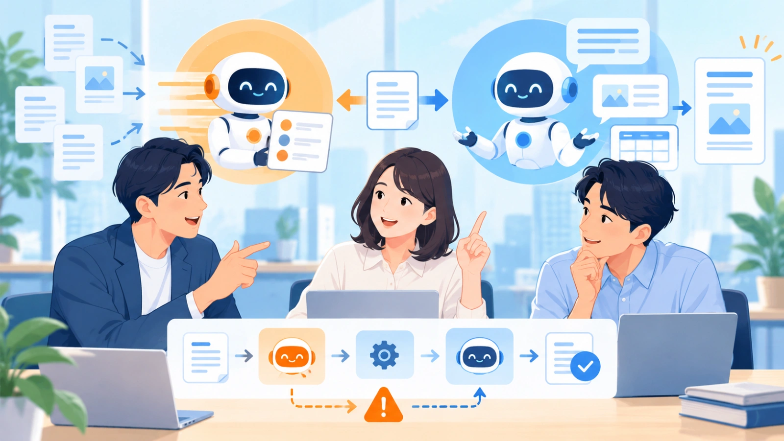 よくある質問を表す図解イラスト