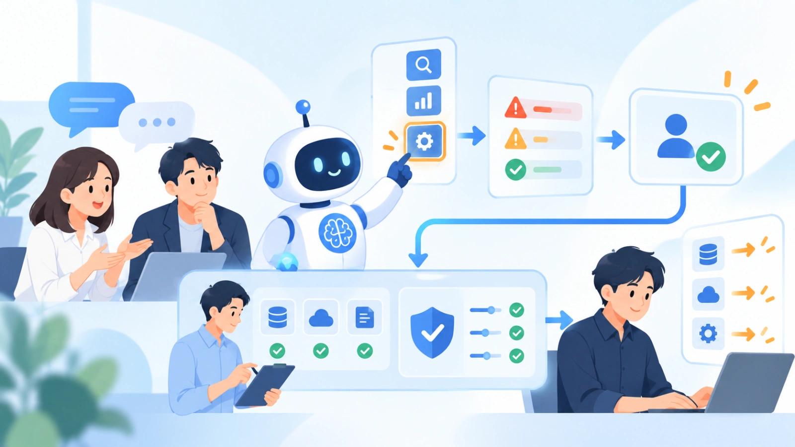 AIエージェント内でのJevの役割を表す図解イラスト